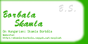 borbala skamla business card