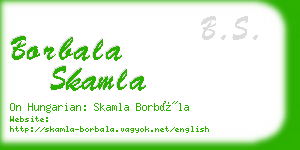 borbala skamla business card